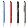 Metal Click action ballpoint pen with stylus
